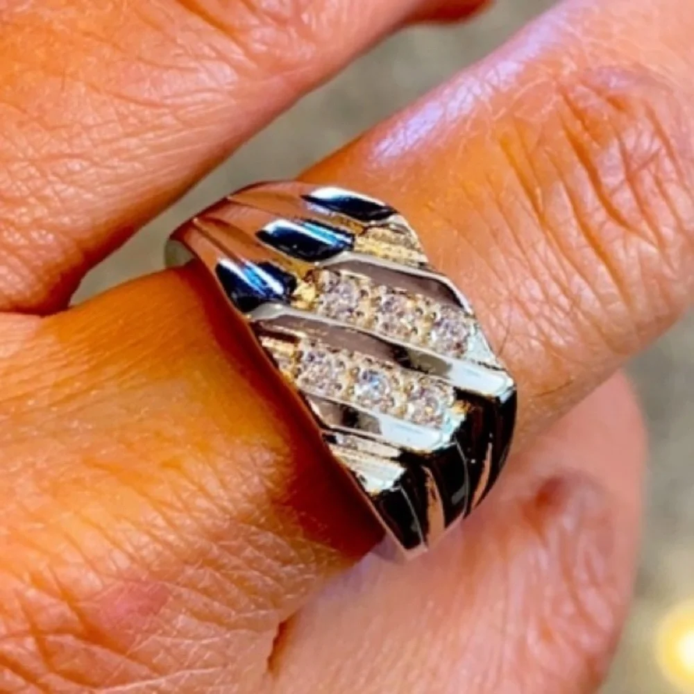 Men’s Sterling silver Wedding Ring 8 9 10 11 12